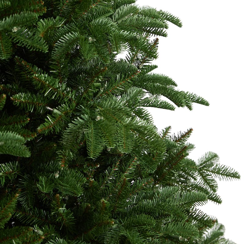 8ft. Spruce Artificial Christmas Tree with 700 Warm White Lights & 3412 Branches - Towering Holiday X-Mas Centerpiece
