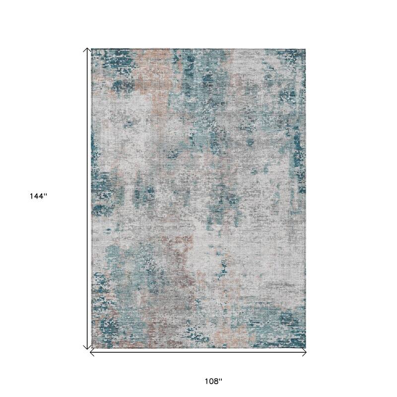 HomeRoots Abstract Transitional Rectangle Outdoor Rug
