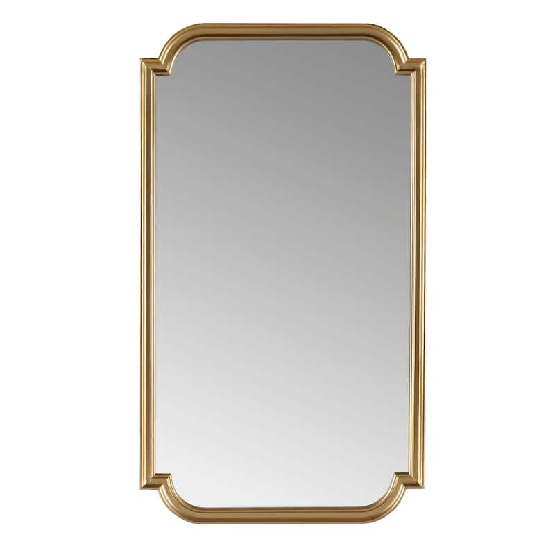 Madison Park Adelaide Gold Scalloped Wood Wall Mirror - Gold