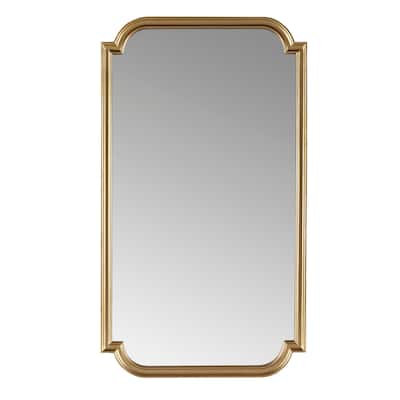 Madison Park Adelaide Gold Scalloped Wood Wall Mirror