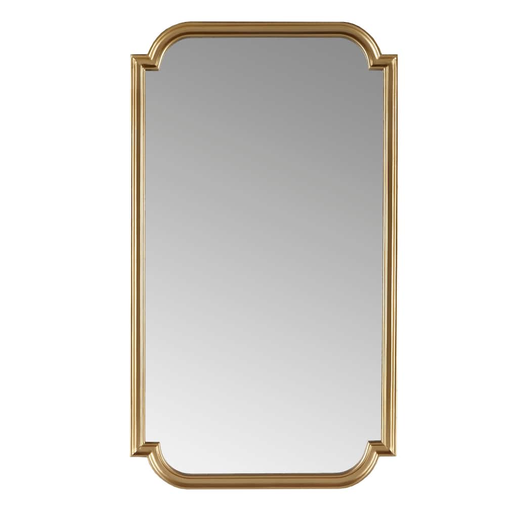 Madison Park Adelaide Gold Scalloped Wood Wall Mirror