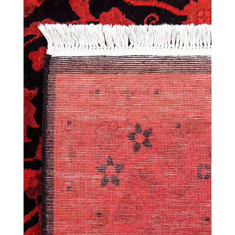 Contemporary Overdyed Wool Hand Knotted Area Rug - 4' 1" x 6' 4"