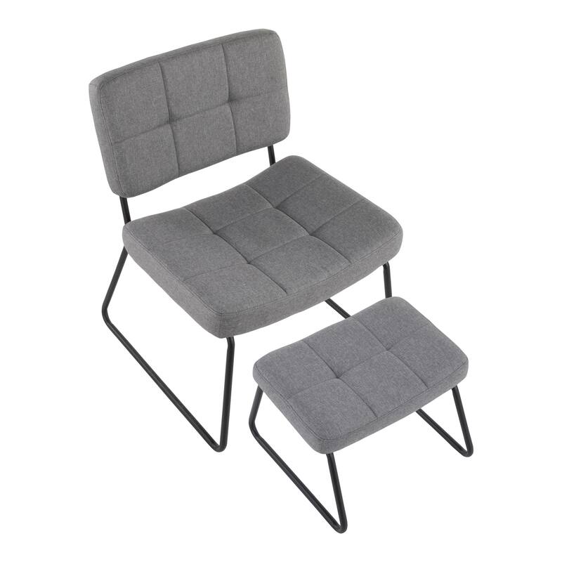 Strick & Bolton Lambert Lounge Chair and Ottoman Set