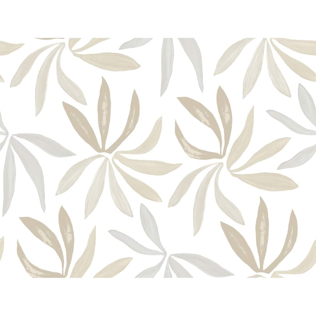 York Wallcoverings Little Garden Neutral and Pearl Wallpaper