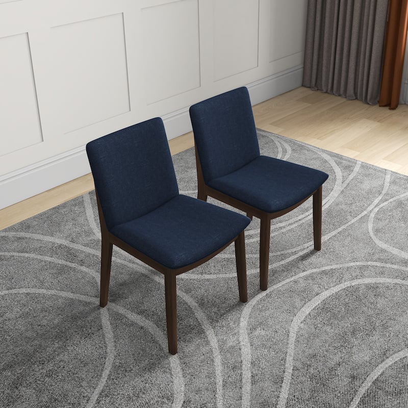 Vermont Mid-Century Modern Fabric Dining Chair (Set of 2)