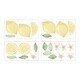 preview thumbnail 2 of 2, Lemon Floral Wall Decal Stickers Art Nursery Decor (Set of 4) - Yellow Green White Watercolor Boho Bohemian Farmhouse Flower
