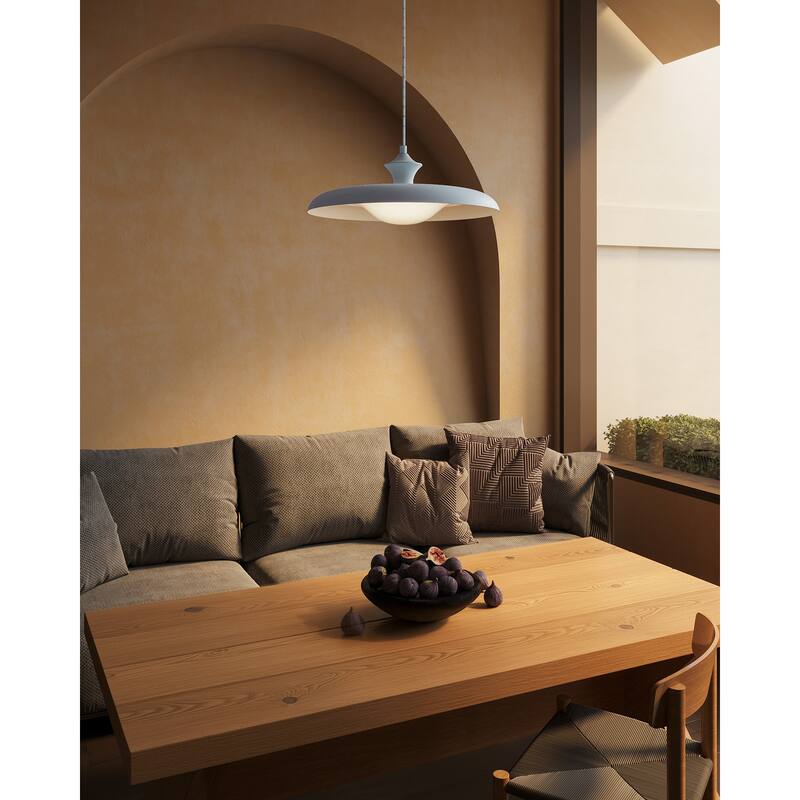 Alora Lighting PD557015 Minori 16" Wide Pendant with Metal and Opal