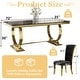 preview thumbnail 74 of 193, 65 inch Faux Marble Dining Table Set with Boucle Dining Chairs