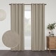 preview thumbnail 3 of 44, Linen Slub Texture Blackout Grommet Curtain Pair(2 Panels)