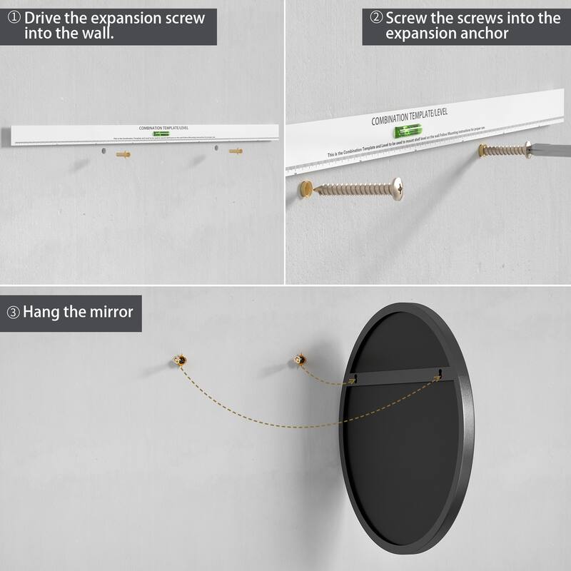 Wall Mirror Vanity Mirror Bathroom Mirror with Metal Frame(1 Piece)