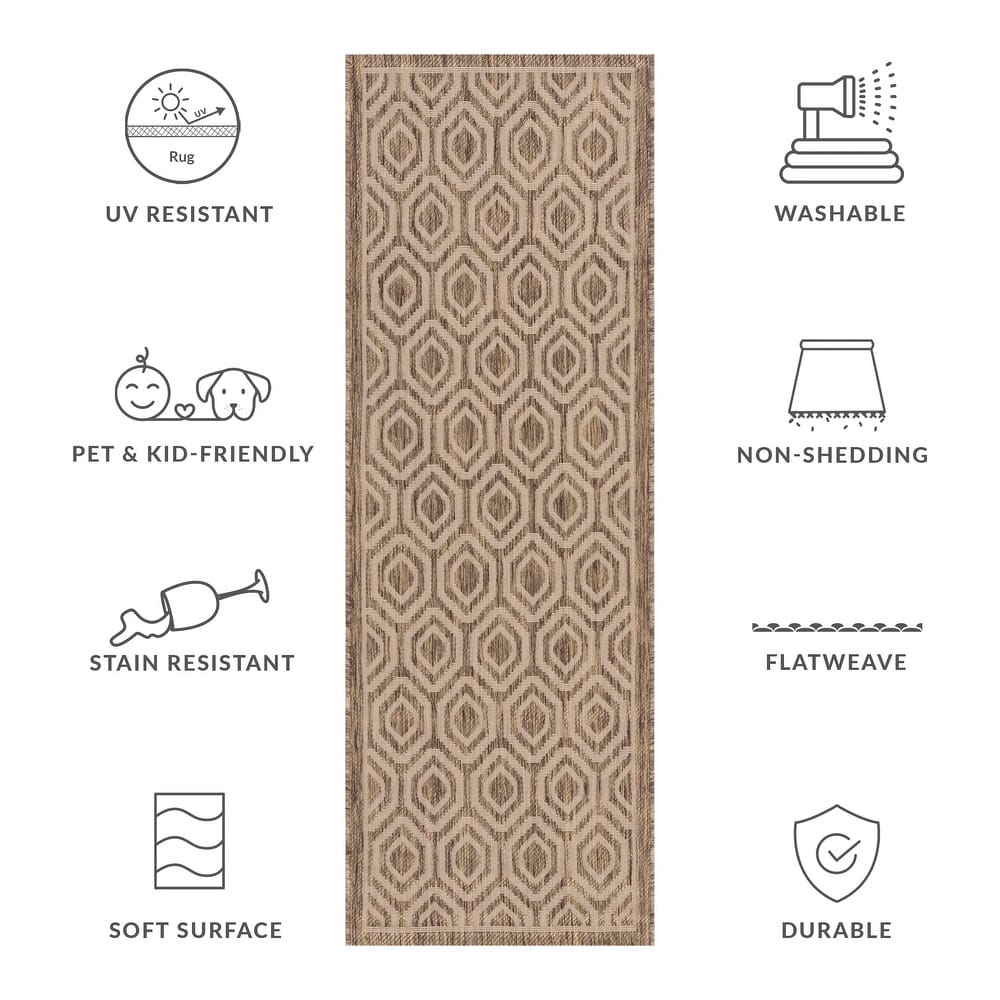 SAFAVIEH, Courtyard Bebhinn Indoor/ Outdoor Patio Backyard Rug