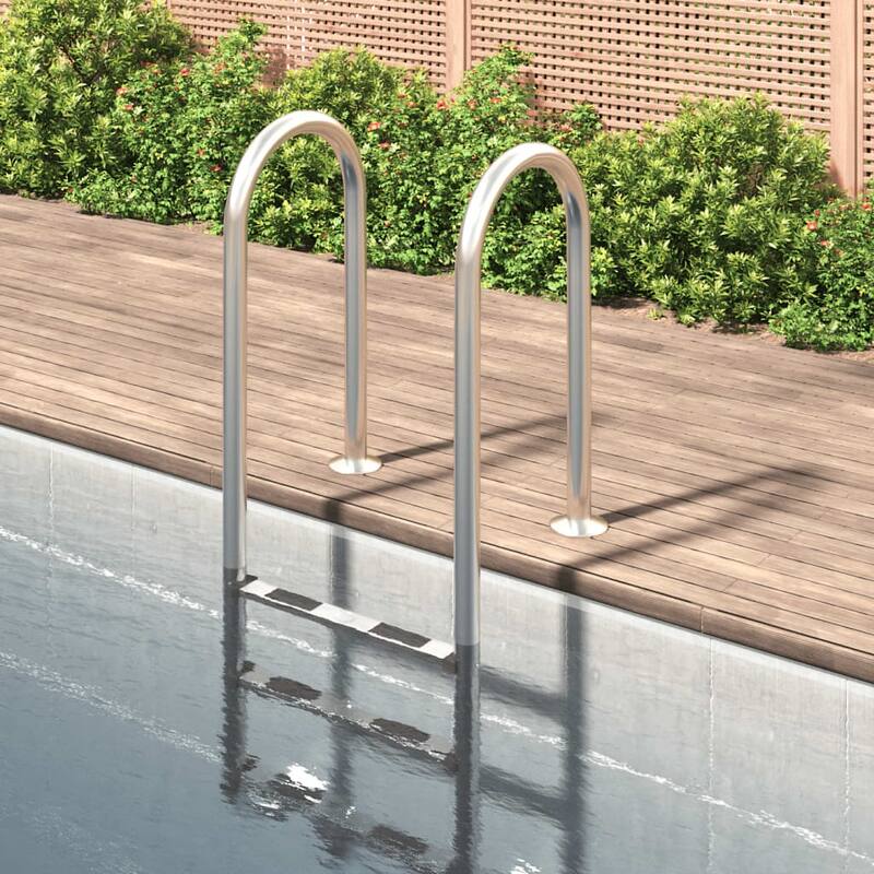 vidaXL Pool Ladder Silver 304 Stainless Steel Standard/Medium/Large - 38 x 54 x 158