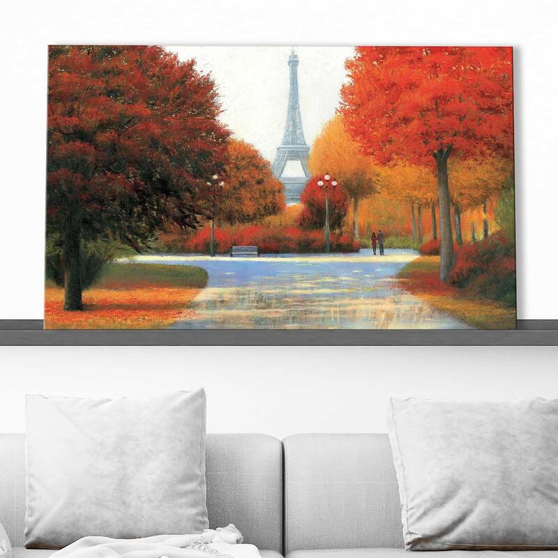 "Autumn in Paris Couple" Print on Canvas