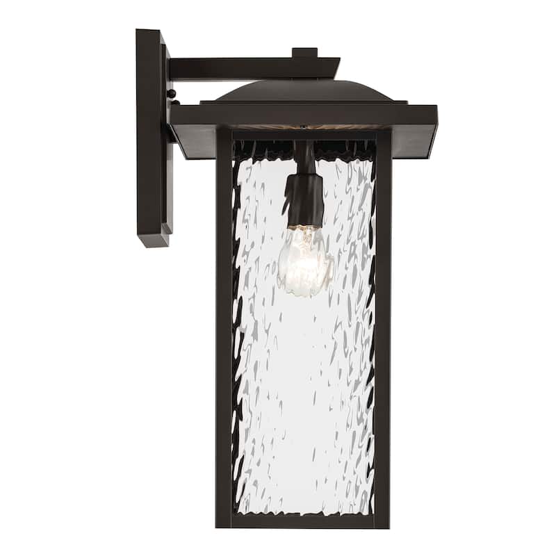 Kichler Lighting Capanna 1-Light Extra-Large Wall Light with Clear Water Glass in Olde Bronze