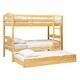 preview thumbnail 46 of 79, Walker Edison Solid Wood Twin Size Bunk Bed with Trundle