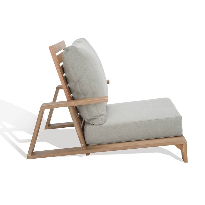 SAFAVIEH Couture Macy Wood Patio Chair - 36 In W x 42.5 In D x 30 In H - 36W x 43D x 30H
