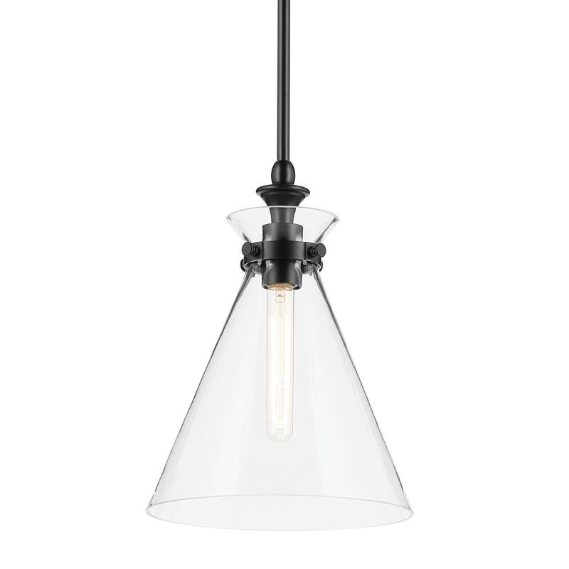 Kichler Lighting Laria 10.5 Inch 1 Light Pendant with Clear Glass in Black