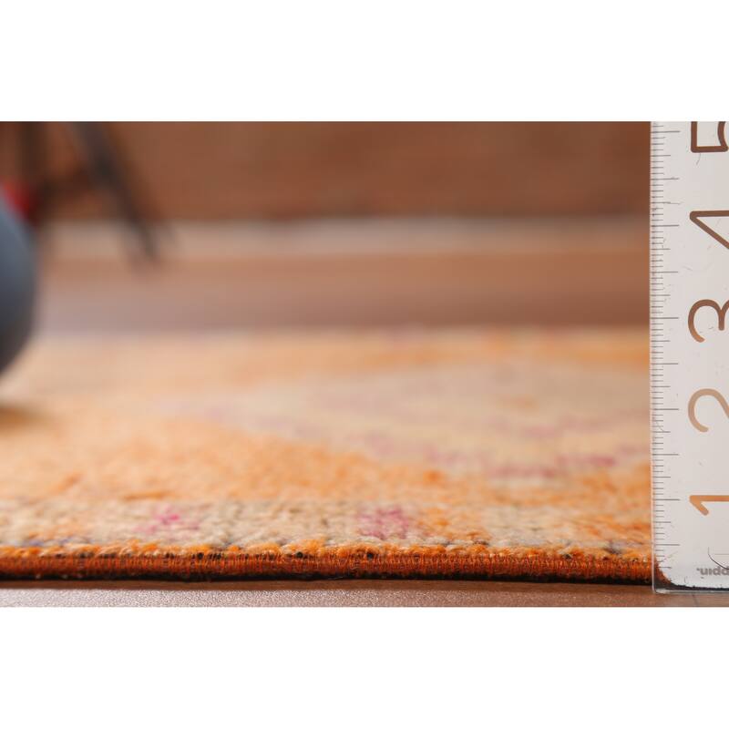 Anatolian Turkish Vintage Runner Rug Hand-Knotted Wool Carpet - 2'11"x 12'3"