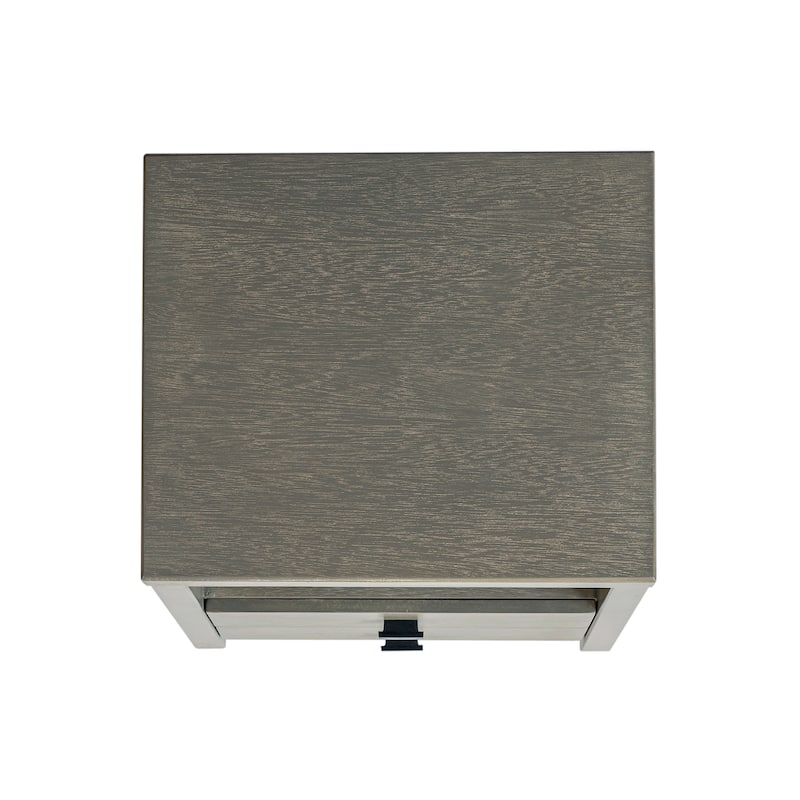 Painted Solid Acacia Wood Storage End Table by East at Main