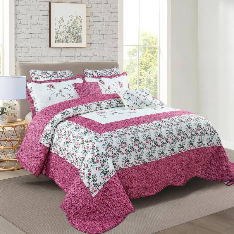 Serenta Oversized Saigon 7 Piece Bedspread Set, Queen and King