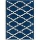 preview thumbnail 81 of 101, SAFAVIEH Handmade Chatham Carlota Modern Moroccan Wool Rug 2' x 3' - Dark Blue/Ivory - Rectangle