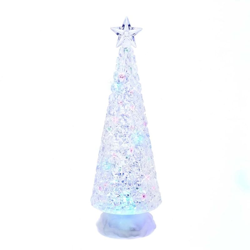 Kurt Adler 13-Inch Battery-Operated LED Lit Tree with Water Table Piece