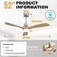 preview thumbnail 59 of 86, Sofucor 48/52 Inch Ceiling Fan with Light, Solid Wood Blades for Living Room, Bedroom,Smart Optional