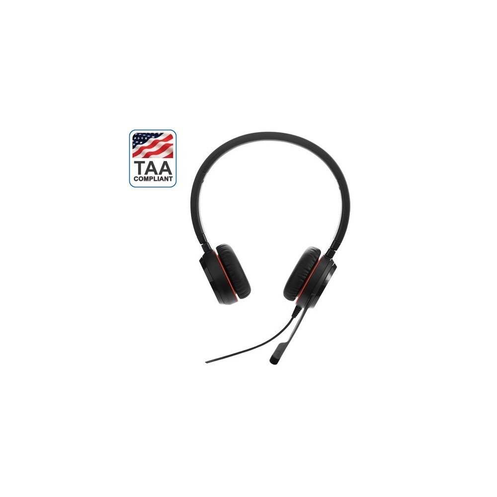 jabra evolve 20 se duo ms stereo headset black