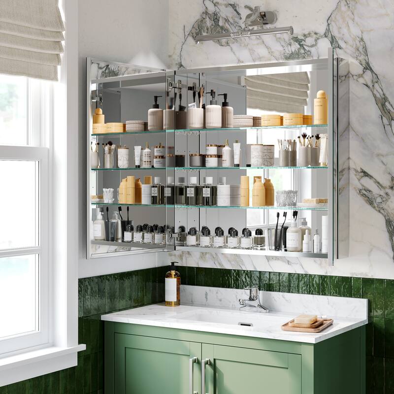 Topcraft Wall Mounted Aluminum Framed Medicine Cabinet