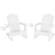 preview thumbnail 31 of 73, Laguna Kids Outdoor Poly Adirondack Rocking Chair with Cup Holder (Set of 2) White