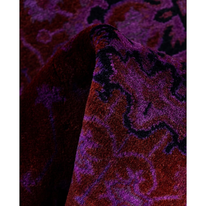 Overdyed One-of-a-Kind Hand-Knotted Area Rug - Red - 2' 9" x 4' 4"