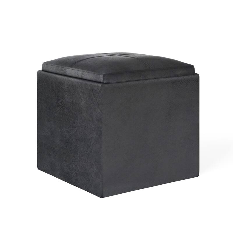 Cube Storage Ottoman with Tray