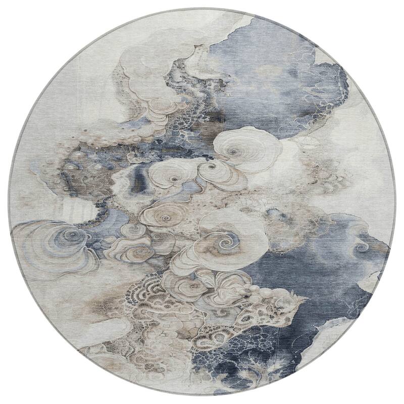 HomeRoots Abstract Transitional Rectangle Outdoor Rug