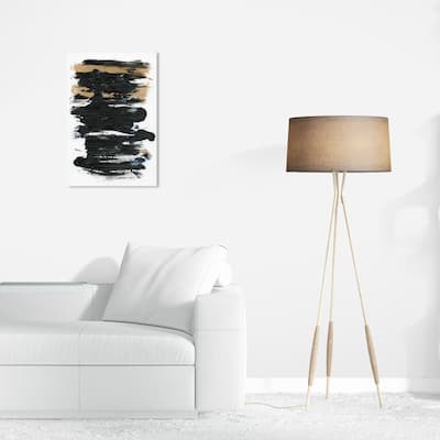 Wynwood Studio Abstract Ground Minerals Black and Modern & Contemporary Wall Art Canvas Print