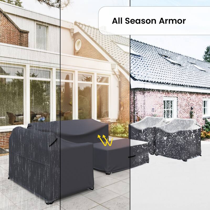 Forever Patio Outdoor Metal Sofa Seating Group 5-piece Furniture Cover - 32 x 73 x 26