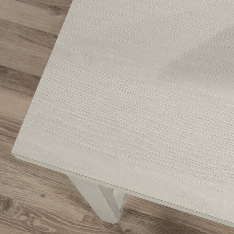 Engineered Wood Transitional L-Shaped Desk with File Drawer, White