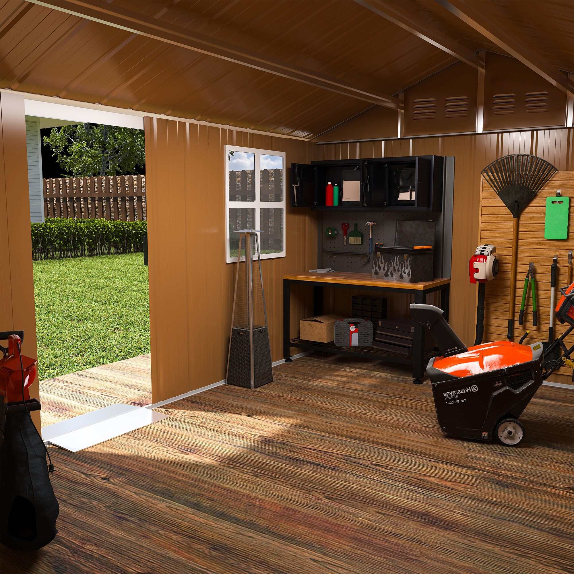 Roomfitters Metal Storage Shed, Heavy Duty Garden Tool House with