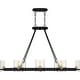 preview thumbnail 4 of 6, Gloucester 8-Light Matte Black Linear Chandelier