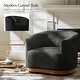preview thumbnail 14 of 34, Gema Modern 360°Swivel Chenille Ergonomic U-shape Armchair with Solid Wood Legs by HULALA HOME