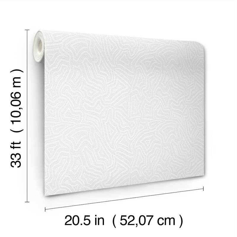 A-Street Prints Hollenback Pearl Dotted Abstract Wallpaper