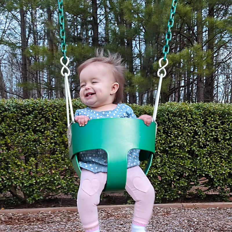 Gorilla Playsets Full Bucket Toddler Swing with Coated Chains