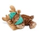 preview thumbnail 1 of 4, DolliBu Sleeping Moose With Pillow Doctor Plush with Cap and Face Mask - 10 inches