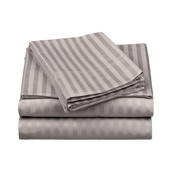 Premium Striped 650 Thread Count Egyptian Cotton Sheet Set Premium Striped 650 Thread Count Egyptian Cotton Sheet Set