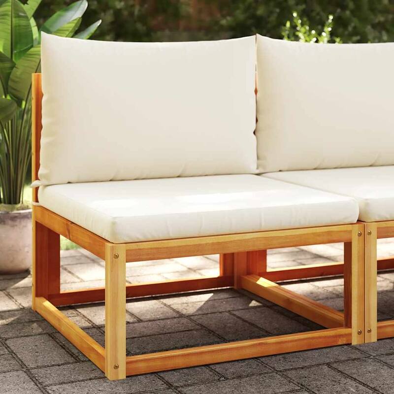 vidaXL Garden Sofa - 25.6 x 25.6 x 25.6 in - beige and cream