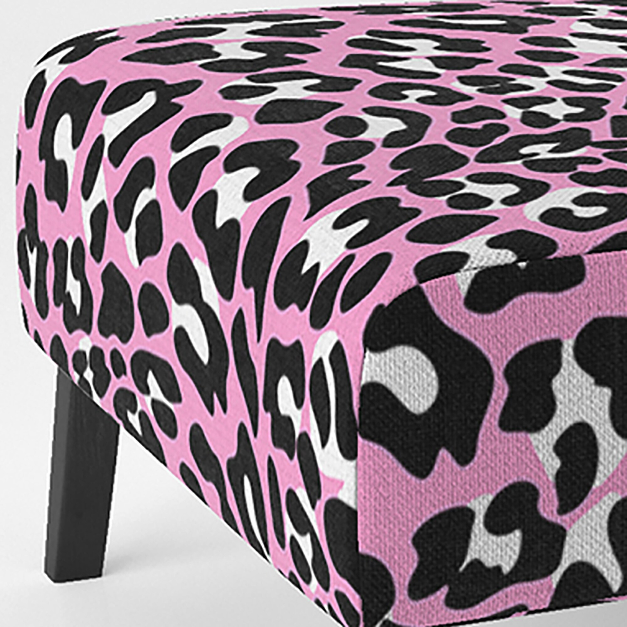 Designart "Pink and Black Leopard " Upholstered Cabin & - Picture 12 of 15