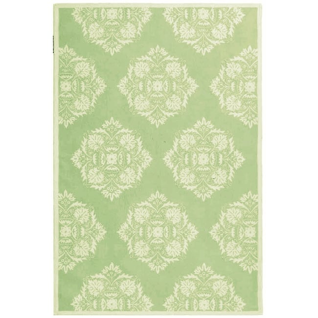 SAFAVIEH Handmade Chelsea Bauke French Country Wool Rug - 6' x 9' - Green/Beige
