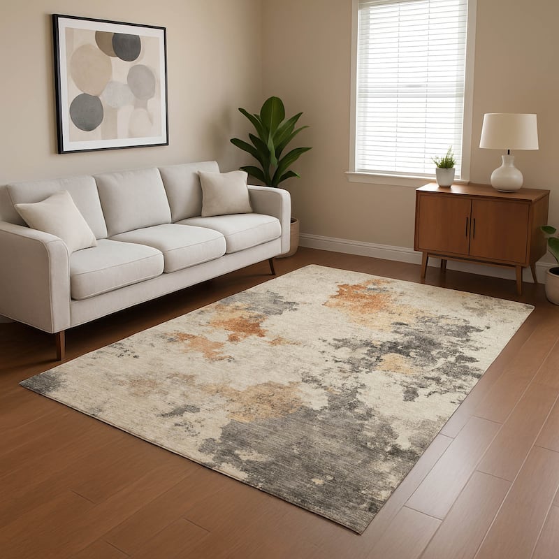 Premium Washable Super Soft Mayfield Rug - Rust - 2'6" x 3'10"