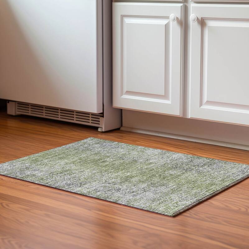 Premium Washable Super Soft Chic Ombre Mayfield Rug - Fern - 1' 8" x 2' 6" - Rectangle