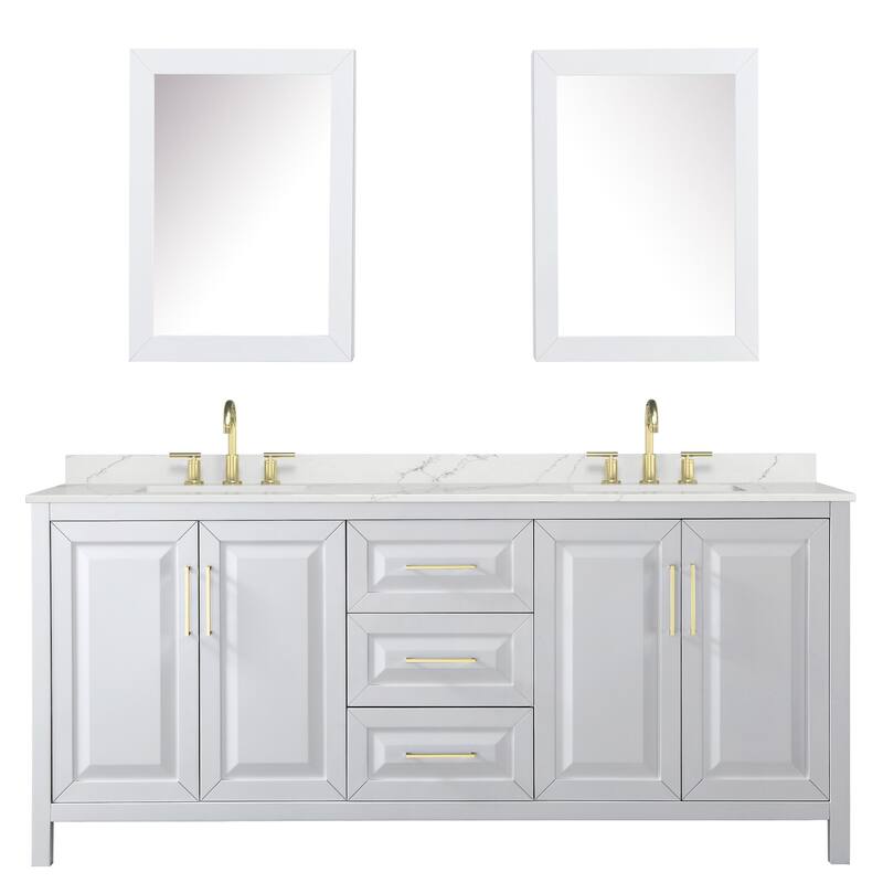 Wyndham Collection WCV252580D-QTZ-US3MED Daria 80" Free Standing
