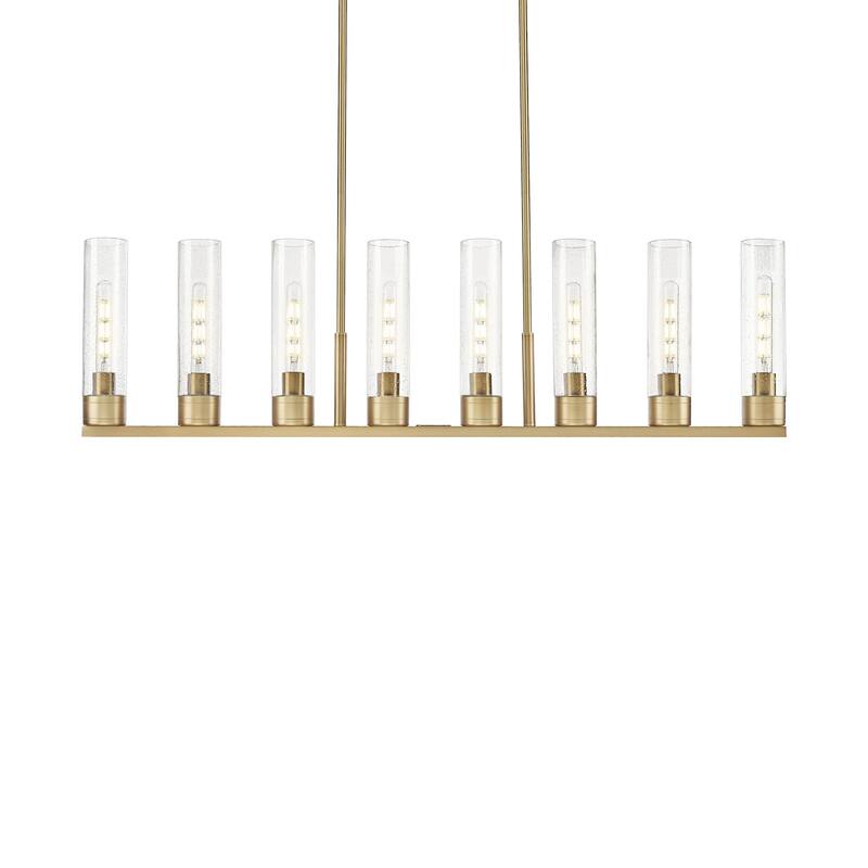 Innovations Lighting 617-8I-14-48 Boreas Linear Boreas 8 Light 48" - Brushed Brass / Seedy